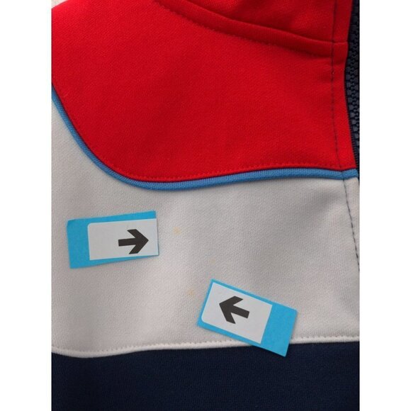Fila Women's Red, White, and Navy Bomber Jacket - Picture 5 of 9
